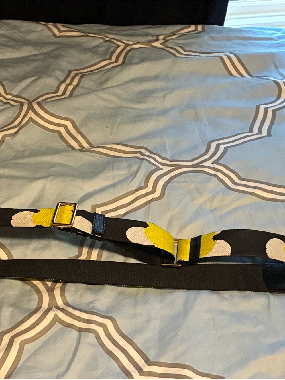 Marc Jacobs purse Strap with Yellow and White Polka Dot Accent